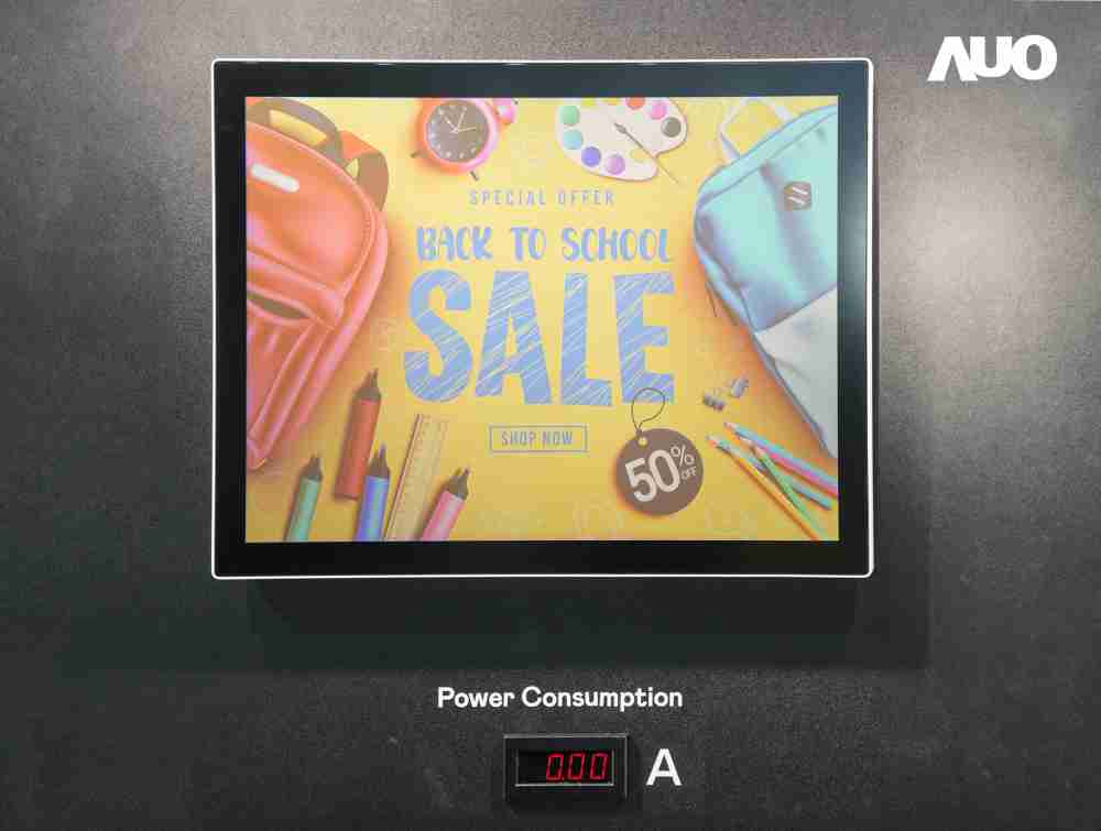 尊龙z6展示胆固醇液晶超低耗能户外全彩显示器，，ChLC（胆固醇液晶）以双稳态技术使静态显示零功耗，，，，具省电、、高彩度、、、环保的特性，，，，还整合软硬件系统解决方案，，，可透过单一云端平台管理